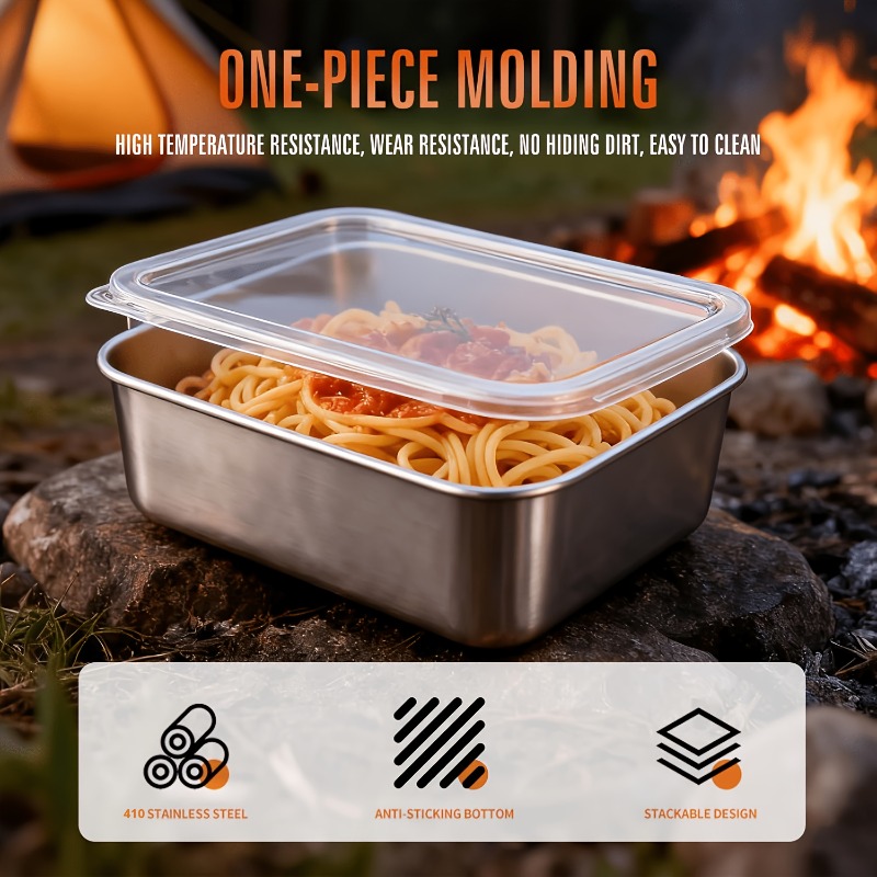 5pcs Stainless Steel Food Cont - đánh giá và giá Camping Cooking Organizer