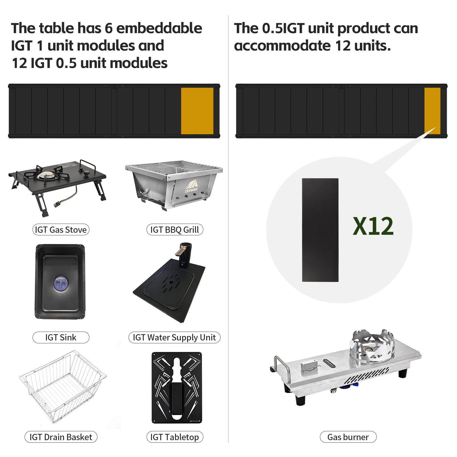 DOTWISE Outdoor Camping IGT Ta - đánh giá và giá Camping Cooking Table