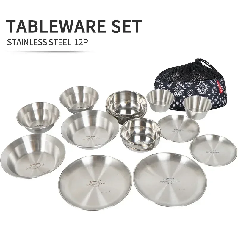 CLS&NOBANA 12PCS Outdoor Table - đánh giá và giá Camping Cooking Dining Set