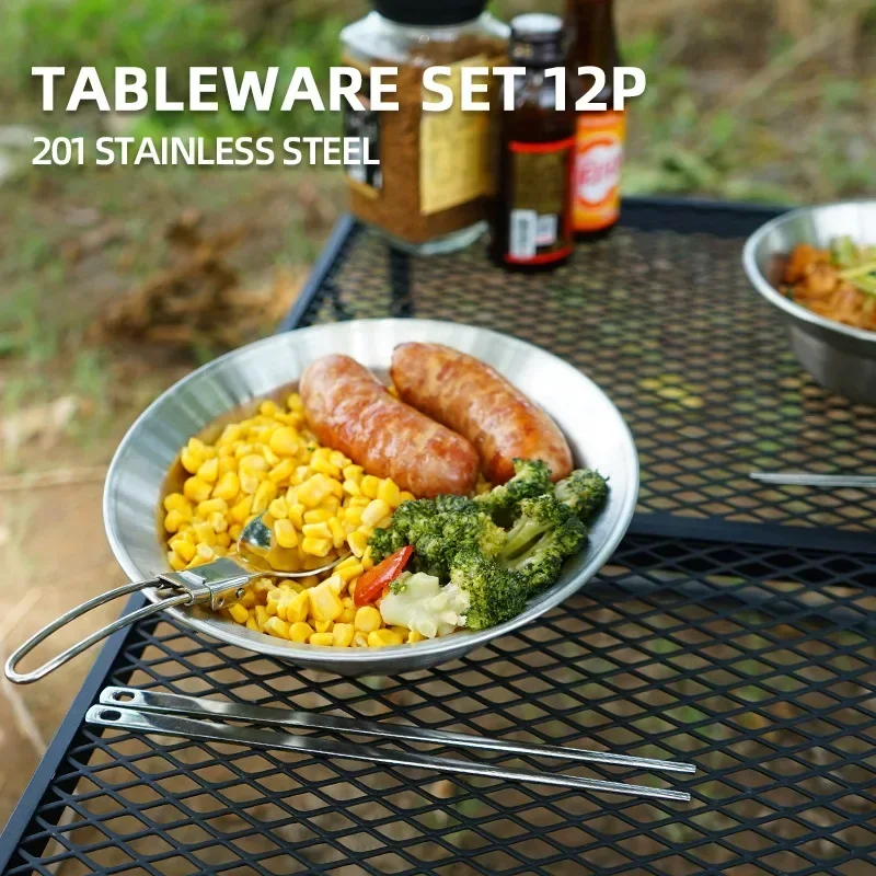CLS&NOBANA 12PCS Outdoor Table - đánh giá và giá Camping Cooking Dining Set