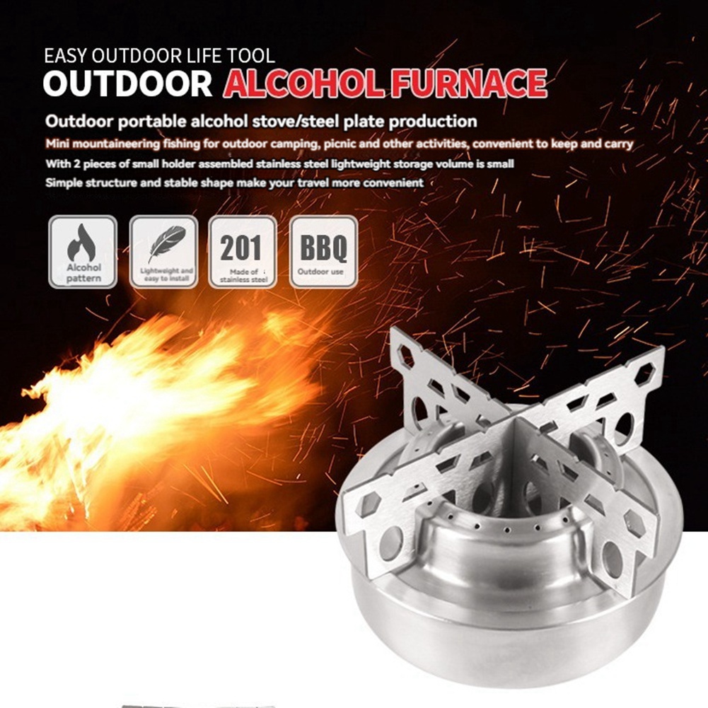 Portable Mini Alcohol Stove Cr - đánh giá và giá Camping Hiking Cooking