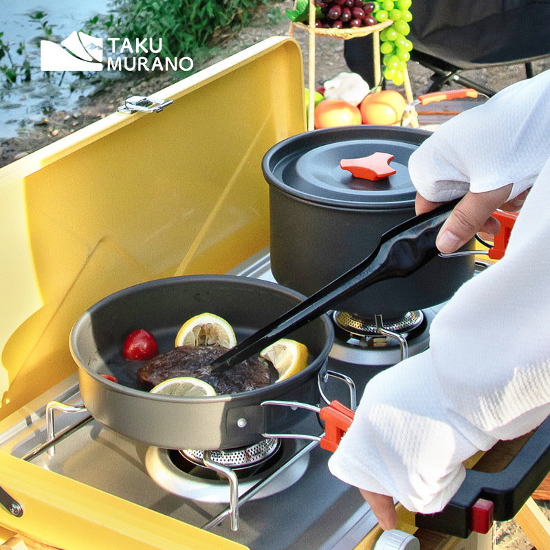 Camping Cookware Set Outdoor C - đánh giá và giá Camping Cooking Organizer