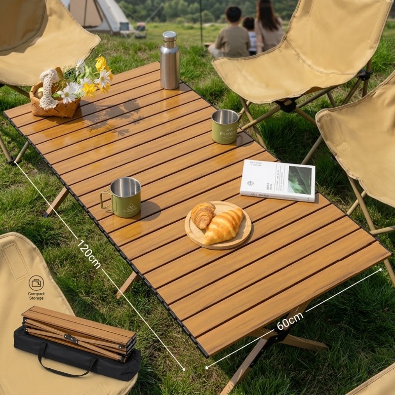 Portable Foldable Egg Roll Tab - đánh giá và giá Camping Cooking Table