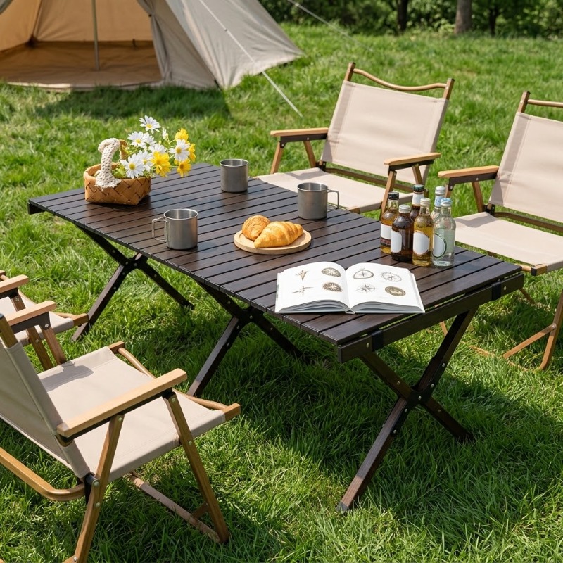 Portable Foldable Egg Roll Tab - đánh giá và giá Camping Cooking Table